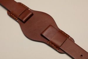 Pasek Skórzany z podkładką 01,  Brązowy, 20mm