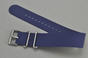 Pasek typu Nato, Silikonowy, Granatowy, 20mm