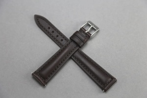 Pasek skórzany w stylu retro, Brązowy, 12mm
