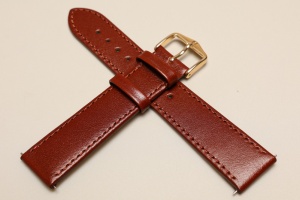 Pasek do zegarka Hirsch Osiris, Skórzany, Brązowy, 20mm