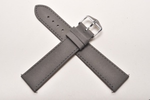 Pasek do zegarka Hirsch Osiris, Skórzany, Szary, 22mm