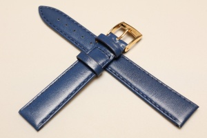 Pasek Bros 8633, Skóra naturalna, Granatowy, 16mm