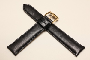 Pasek Bros 8813, Skóra naturalna, Czarny, 18mm