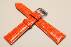 Pasek Campagnolo 609060, Skóra z krokodyla, Pomarańczowy, 20mm, XL