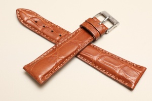 Pasek Campagnolo 609910, Skóra z krokodyla, Brązowy, 20mm