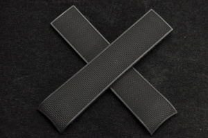 Pasek do zegarka Longines Conquest VHP, Kauczukowy, Czarny, 20mm