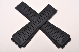 Pasek do zegarka Tag Heuer Carrera FT6044, Gumowy, Czarny, 22mm