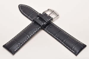 Pasek Stailer Chrono 3257B, Skórzany, Granatowy, 18mm