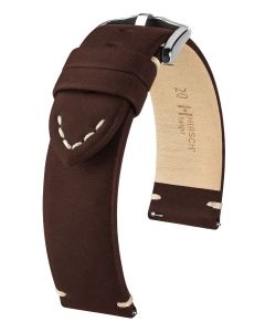 Pasek Hirsch Ranger, Skórzany, Ciemny brąz, 21mm