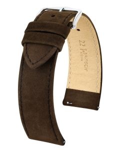 Pasek do zegarka Hirsch Osiris, Skórzany, Brązowy, 18mm