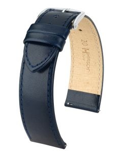 Pasek do zegarka Hirsch Osiris, Skórzany, Granatowy, 18mm
