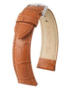 Pasek do zegarka Hirsch Duke, Skórzany, Jasny brąz, 20mm