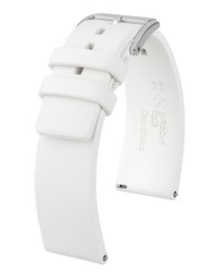 Pasek do zegarka Hirsch Pure, Kauczuk, Biały, 22mm, M