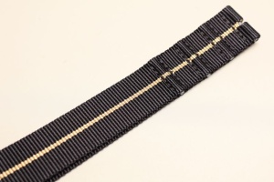 Pasek do zegarka Rado Captain Cook, Materiałowy, Nato, Czarno-złoty, 21mm