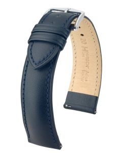 Pasek do zegarka Hirsch Kent, Skórzany, Granatowy, 20mm