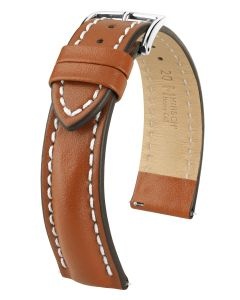 Pasek do zegarka Hirsch Heavy Calf, Skórzany, Brązowy, 22/20mm
