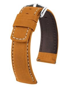 Pasek do zegarka Hirsch Mariner, Skórzany, Jasny brąz, 22mm