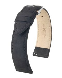 Pasek do zegarka Hirsch Osiris, Skórzany, Czarny, 18mm, M