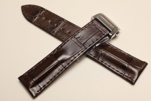 Pasek do zegarka Hamilton Jazzmaster, Skórzany, Ciemny brąz, 20mm