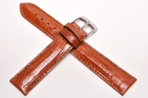 Pasek Bros 1230, Skóra z warana, Brązowy, 16mm