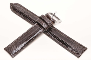Pasek Bros 1230, Skóra z warana, Ciemny brąz, 16mm