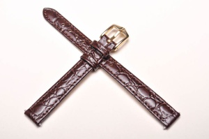 Pasek  Hirsch Crocograin, Skórzany, Brązowy, 9mm