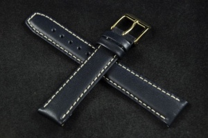 Pasek Condor 615, Skórzany, Granatowy, 18mm