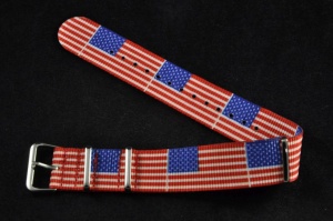 Pasek typu Nato, Nylonowy, Flaga USA, 20mm