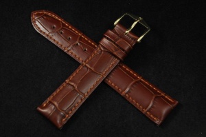 Pasek do zegarka Hirsch Duke, Skórzany, Brązowy, 20mm