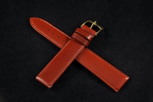 Pasek Bros 8653, Skóra naturalna, Brązowy, 18mm