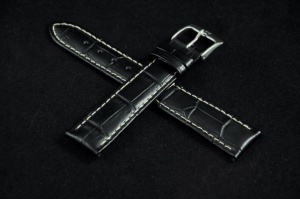 Pasek Horido 182, Skórzany, Czarny, 18mm