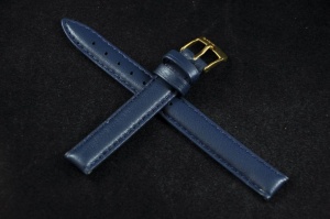 Pasek Bros 8757, Skóra naturalna, Granatowy, 12mm