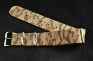 Pasek typu Nato, Nylonowy, Pustynne Moro, 22mm