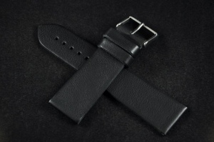 Pasek Bros 8767, Skóra naturalna, Czarny, 24mm