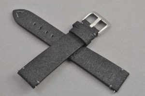 Pasek Vegan Vintage, Pinatex, Czarny, 20mm