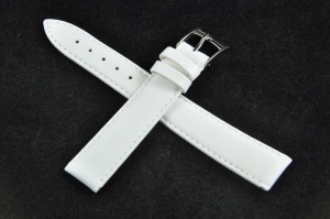 Pasek Bros 8541, Skóra naturalna, Biały, 16mm