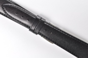 Pasek Bros 8653, Skóra naturalna, Czarny, 20mm