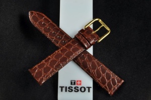 Pasek do zegarka Tissot, Skórzany, Brązowy, 18mm