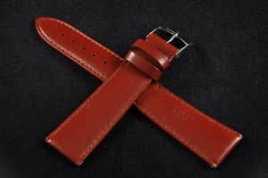 Pasek Bros 8653, Skóra naturalna, Brązowy, 20mm