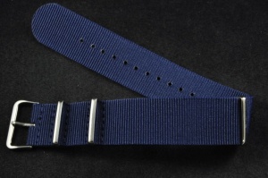 Pasek typu Nato, Nylonowy, Granatowy, 24mm