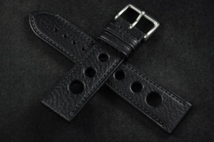 Pasek Rally Skórzany, Czarny, 22mm