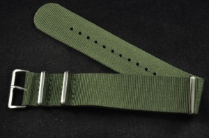 Pasek typu Nato, Nylonowy, Oliwkowy, 24mm