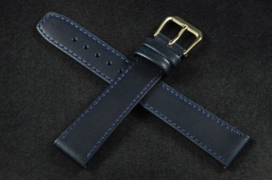 Pasek Condor 168, Skórzany, Granatowy, 18mm
