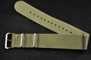 Pasek typu Nato, Nylonowy, Khaki, 22mm