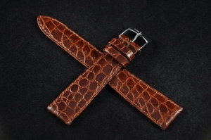 Pasek Bros 8473, Skóra naturalna, Brązowy, 19mm