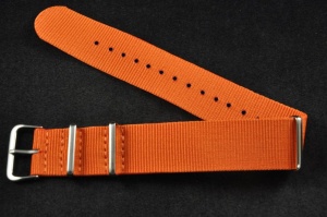 Pasek typu Nato, Nylonowy, Pomarańczowy, 22mm