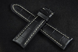 Pasek Condor 695 do zegarka np. Breitling, Omega, Czarny, 24mm