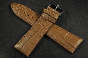 Pasek Horido 9612, Skórzany, Jasny brąz, 24mm