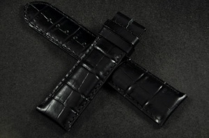 Pasek do zegarka Longines DolceVita, Skórzany, Czarny, 23mm