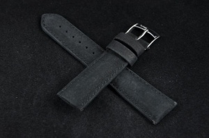 Pasek Bros 8758, Nubukowy, Czarny, 20mm